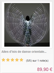 Ailes d'isis de danse orientale lumineuses blanches